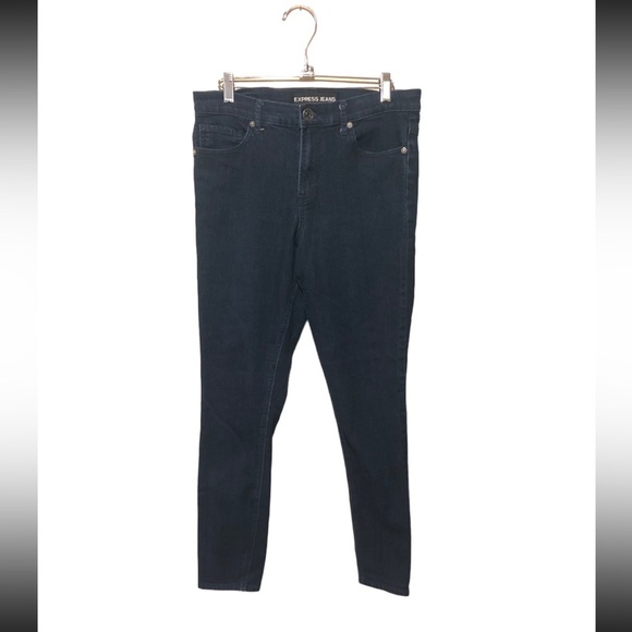 Express High rise Ankle Legging Jeans Women’s Size 8 Dark Wash Denim - Picture 1 of 7